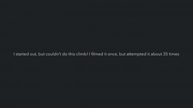 My problem climb story!