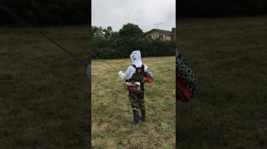 Practicing fly casting