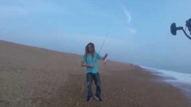 Beach fishing at west bexington
