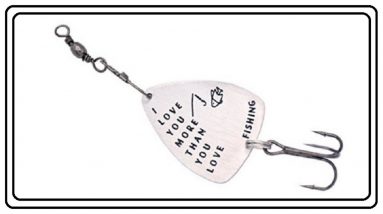 Christmas Gifts for Fishermen--O.RIYA I Love You Hand Stamped Lure